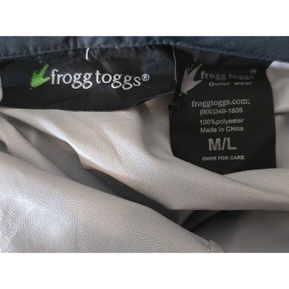 Frogg Toggs® River Toadz® Navy Blue Gray Waterproof Jacket Men's M/L - Picture 3 of 3